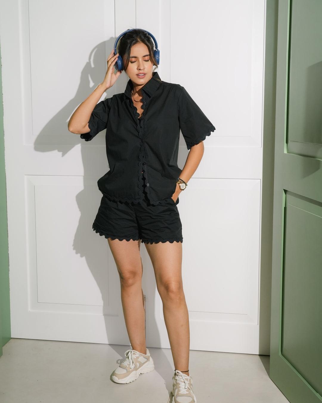 Nova Shorts - Black Lace Shorts