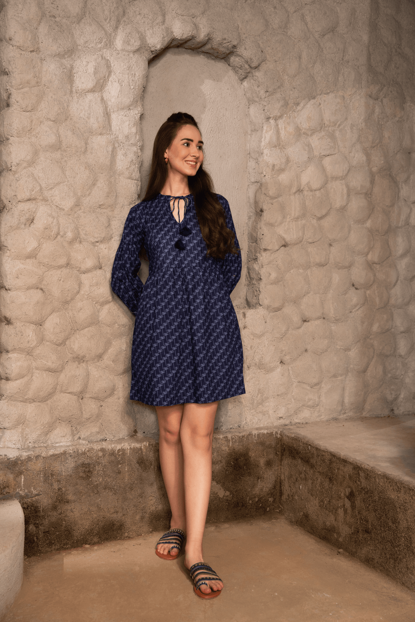 Eden Dress - Printed Dress With Tassels