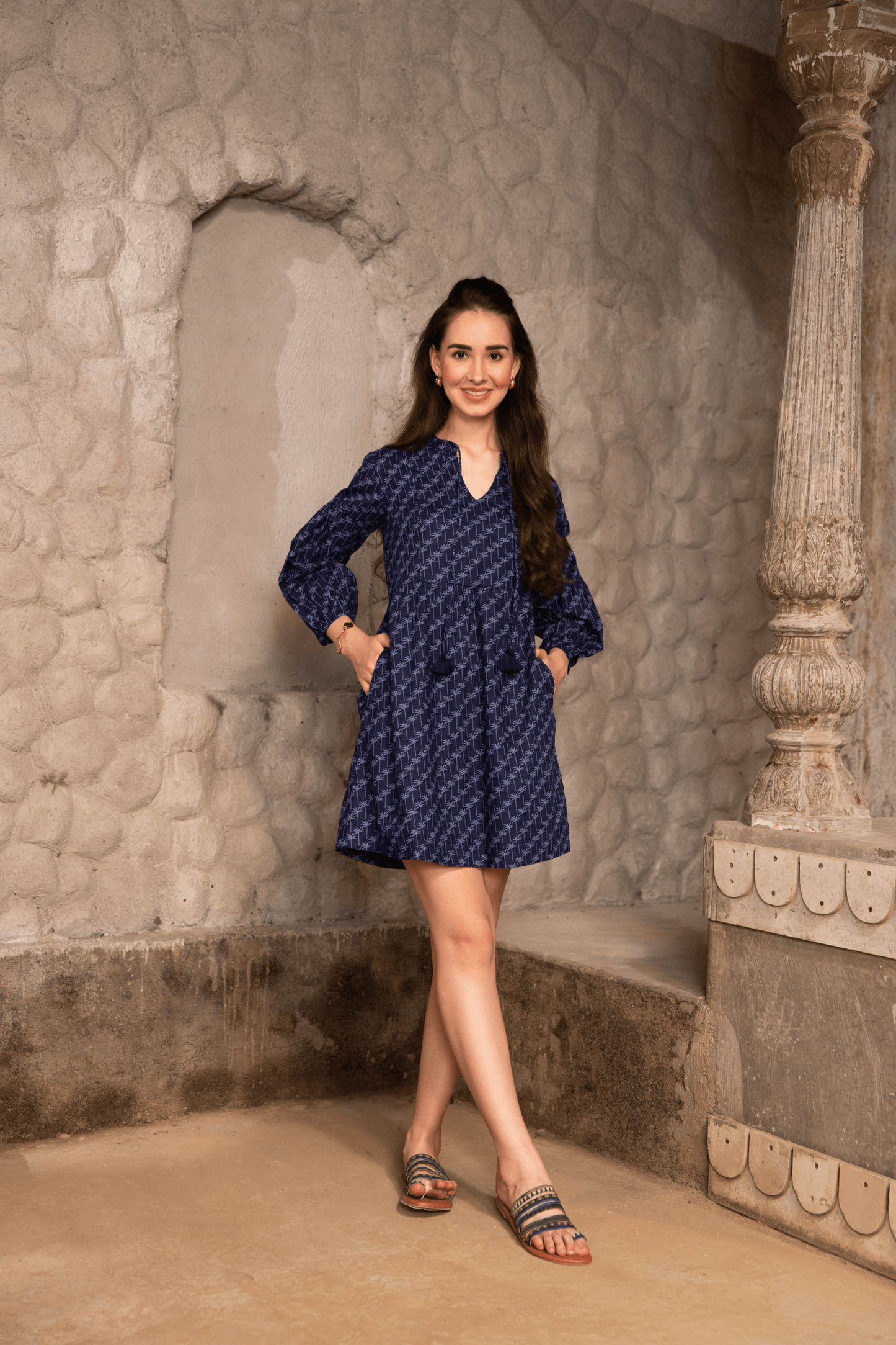 Eden Dress - Printed Dress With Tassels