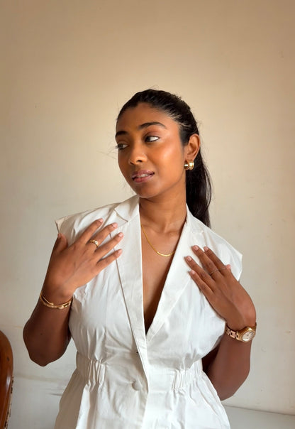 Luna Cap Sleeves Blazer Top & Shorts Set