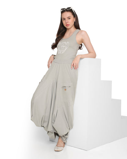 Goro Light Grey Dhoti Skirt