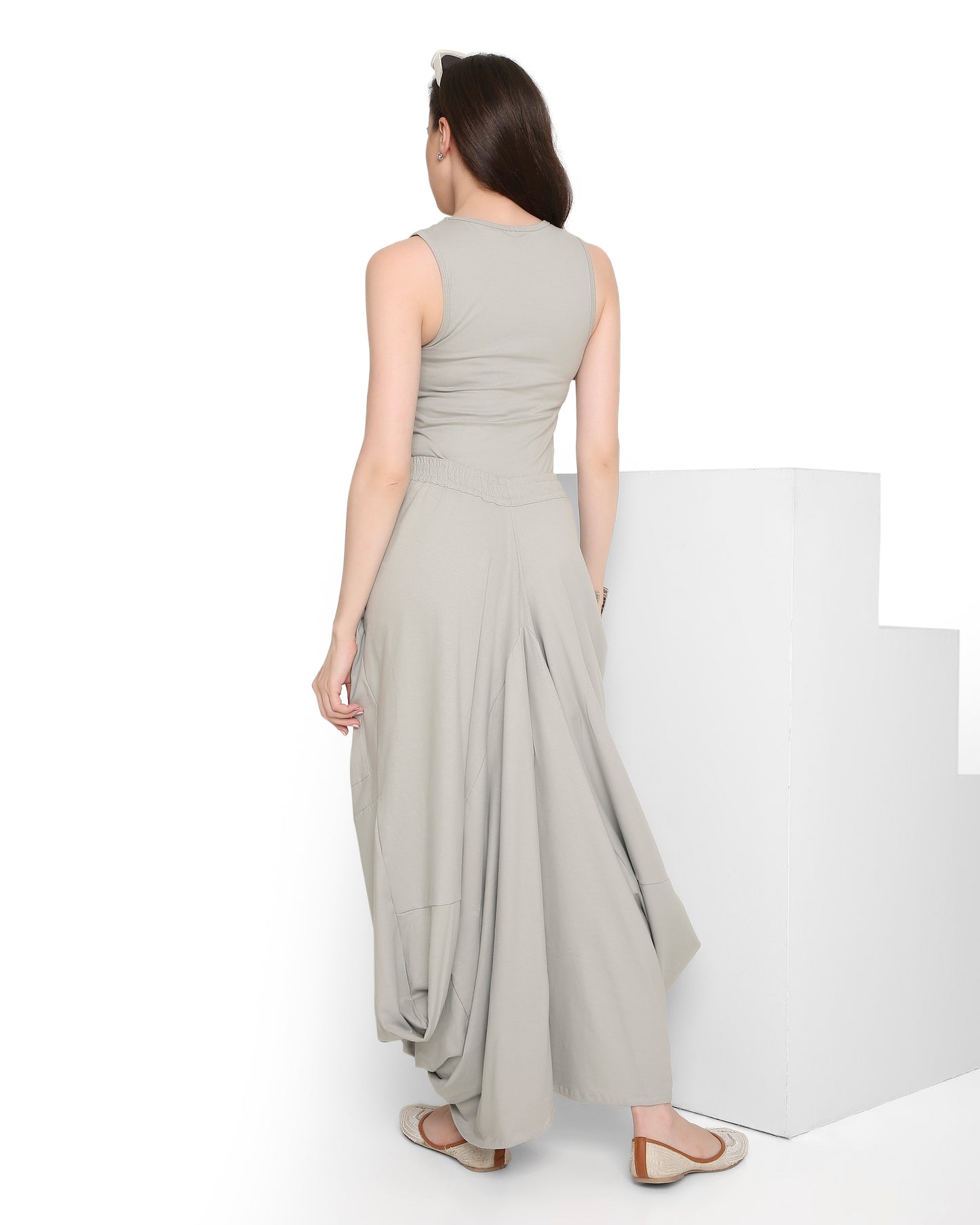 Goro Light Grey Dhoti Skirt