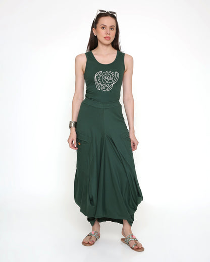 Goro Green Dhoti Skirt