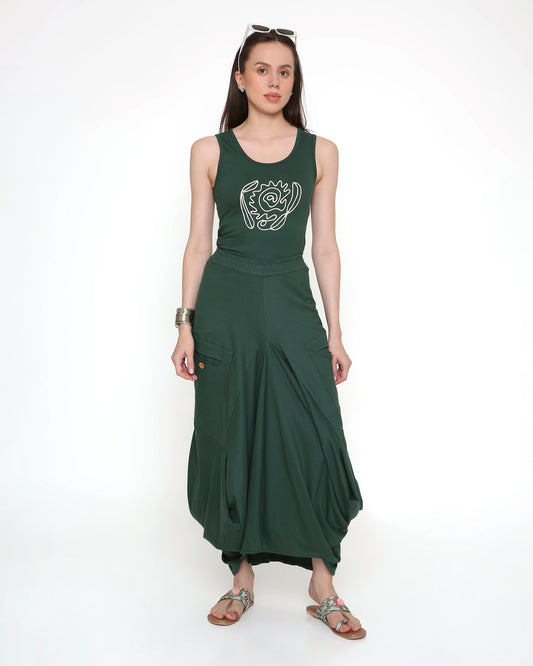 Goro Green Dhoti Skirt