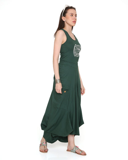 Goro Green Dhoti Skirt