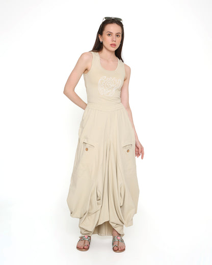 Goro Ecru Dhoti Skirt