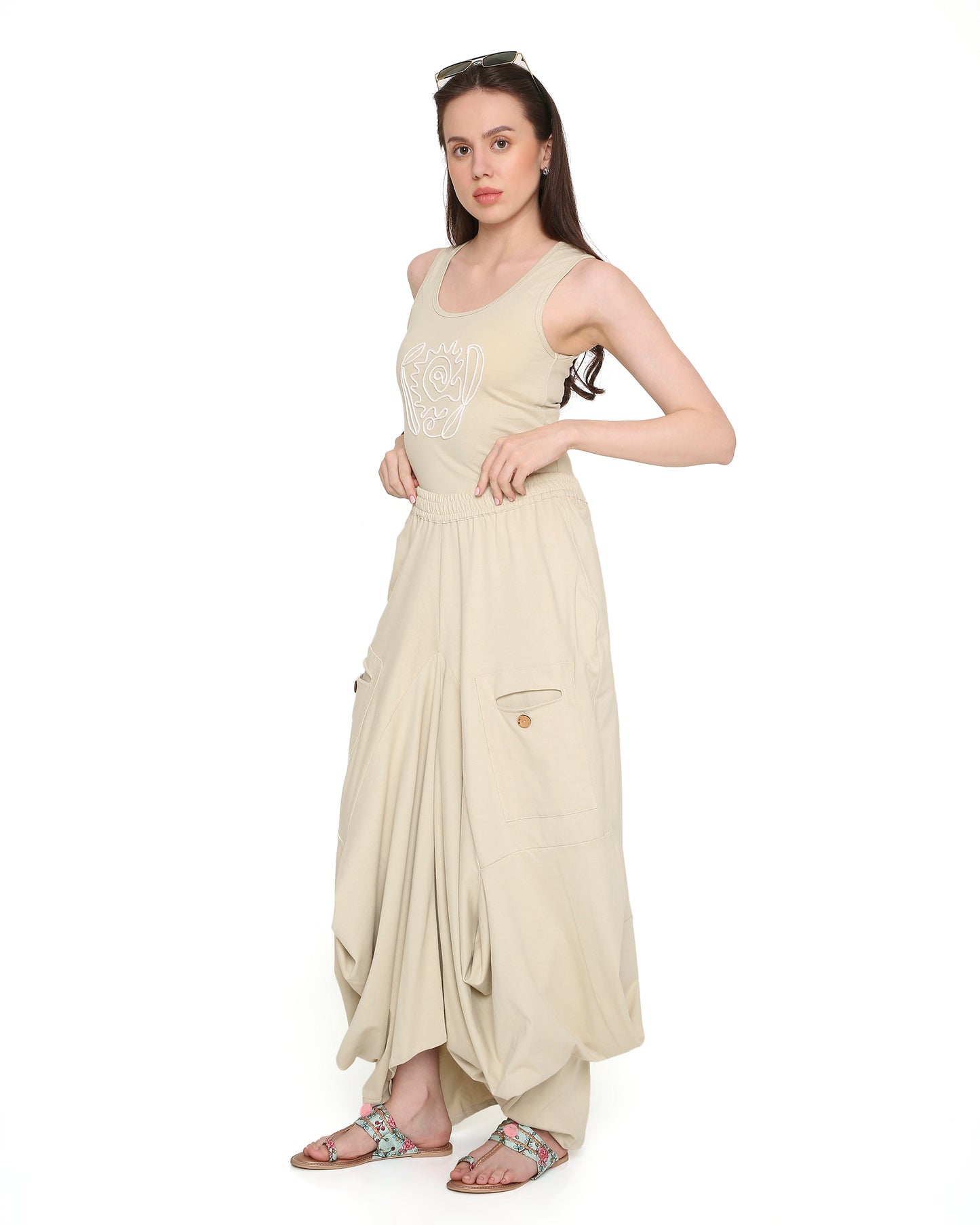 Goro Ecru Dhoti Skirt