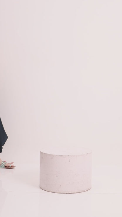 Goro Navy Embroidered Tank Top