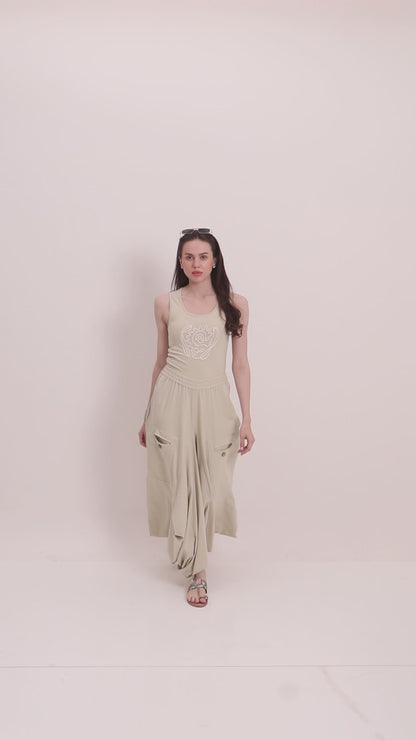 Goro Ecru Dhoti Skirt